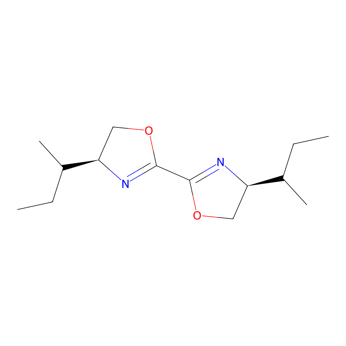 (4S,4'S)-4,4'-Di-sec-butyl-4,4',5,5'-tetrahydro-2,2'-bioxazole molecular structure, CAS 2374958-89-9