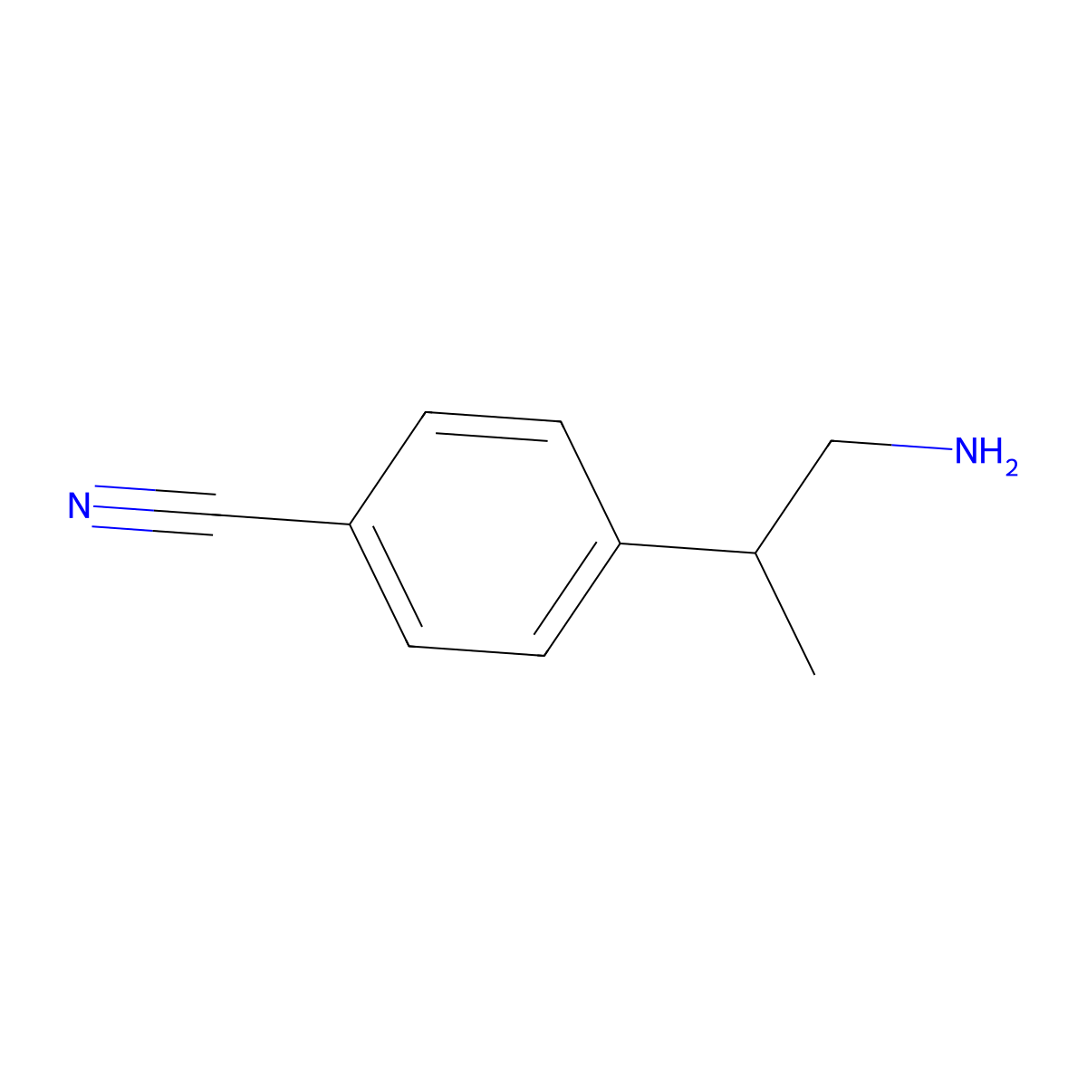(S)-4-(1-Aminopropan-2-yl)benzonitrile molecular structure, CAS 2374976-88-0