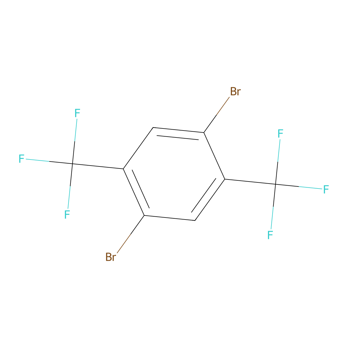 1,4-Bis(trifluoromethyl)-2,5-dibromobenzene molecular structure, CAS 2375-96-4