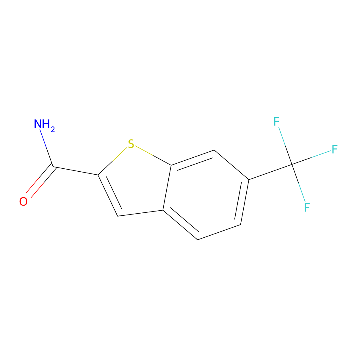 6-(Trifluoromethyl)benzothiophene-2-carboxamide molecular structure, CAS 2375008-67-4
