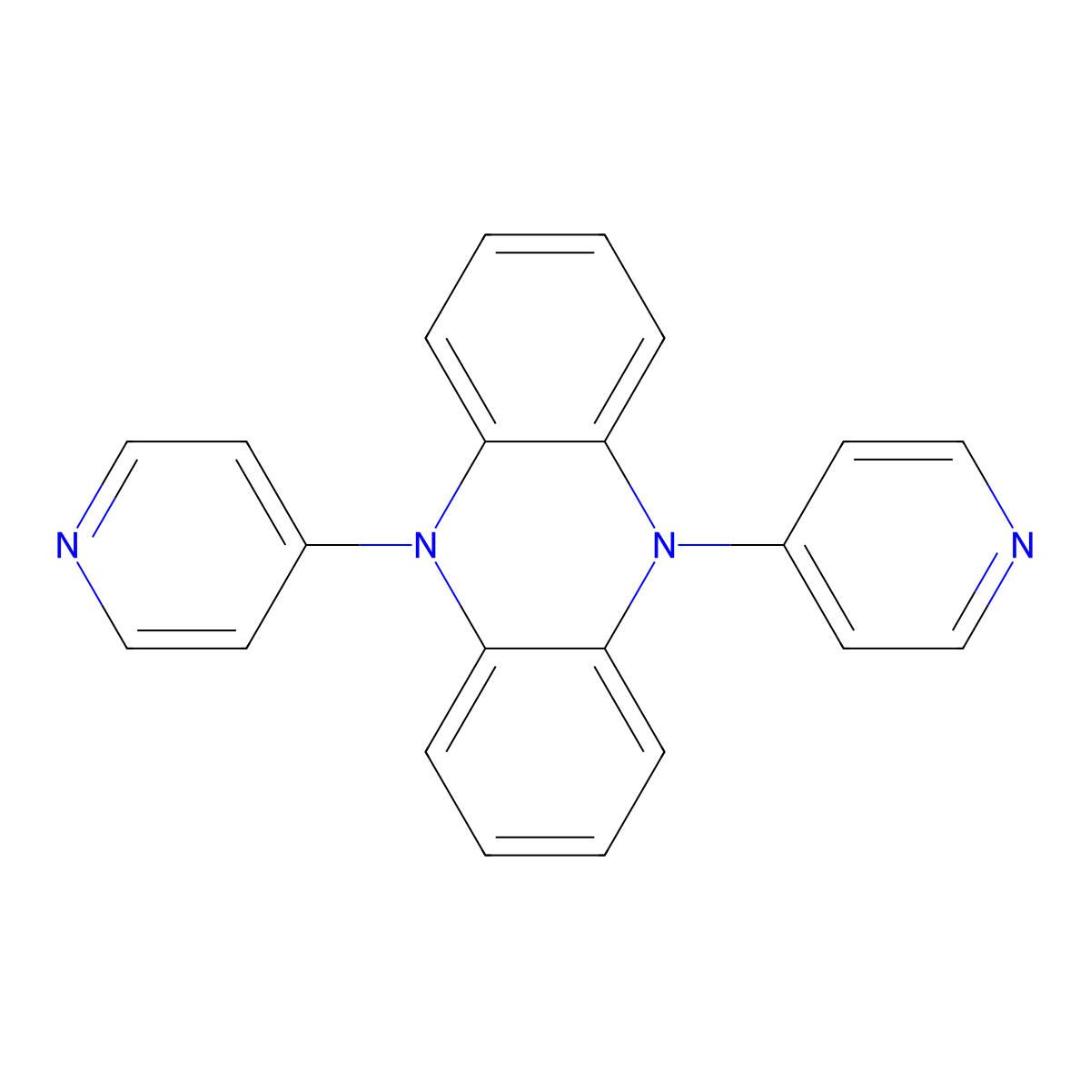 5,10-DI(Pyridin-4-YL)-5,10-dihydrophenazine molecular structure, CAS 2375016-11-6