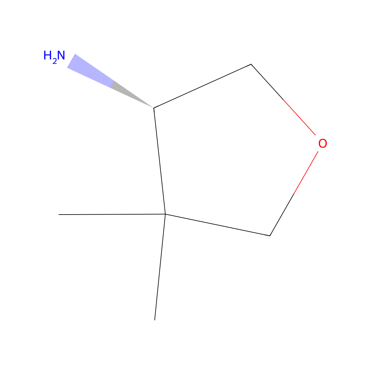 (S)-4,4-Dimethyltetrahydrofuran-3-amine molecular structure, CAS 2375028-35-4