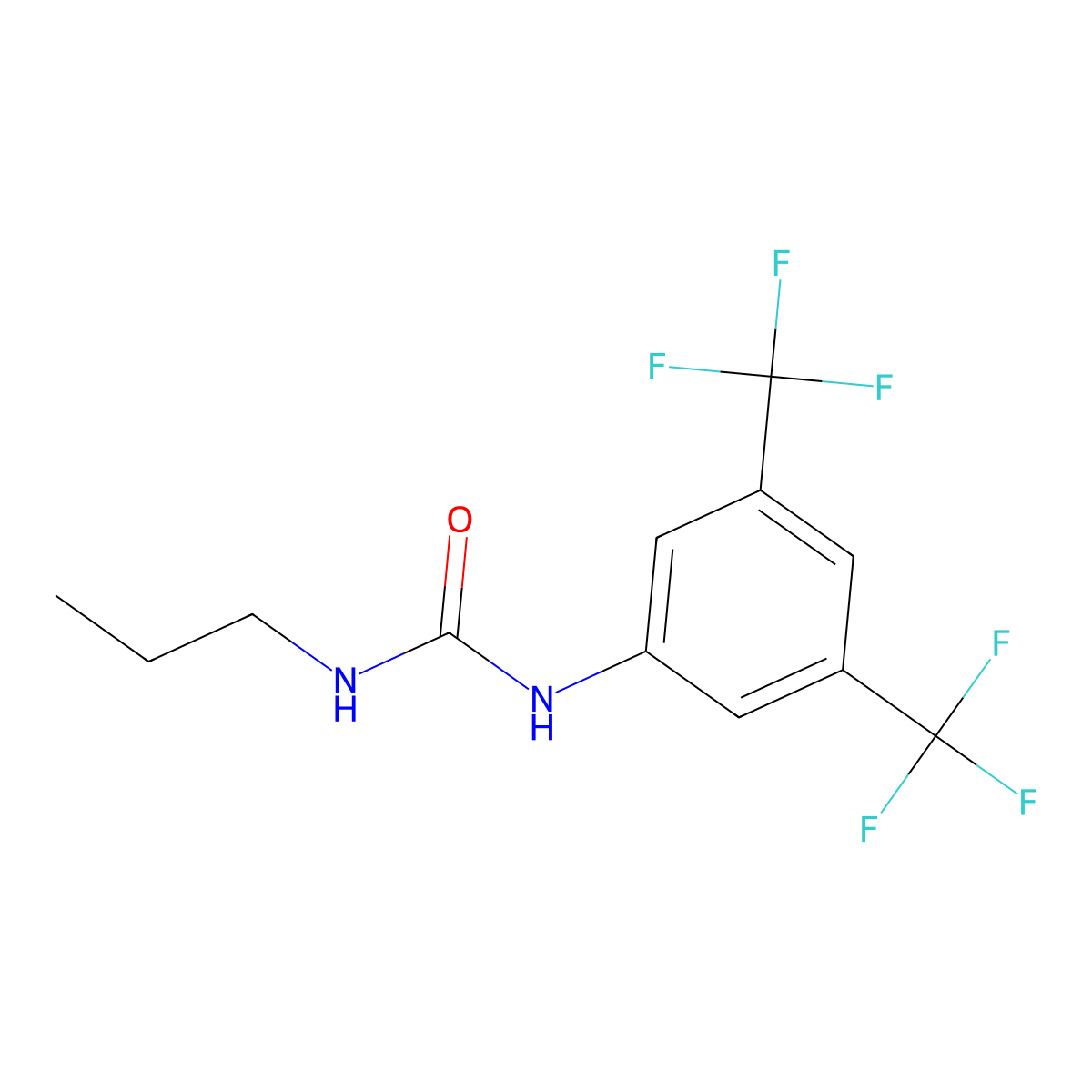 1-[3,5-Bis(trifluoromethyl)phenyl]-3-propylurea molecular structure, CAS 23751-81-7