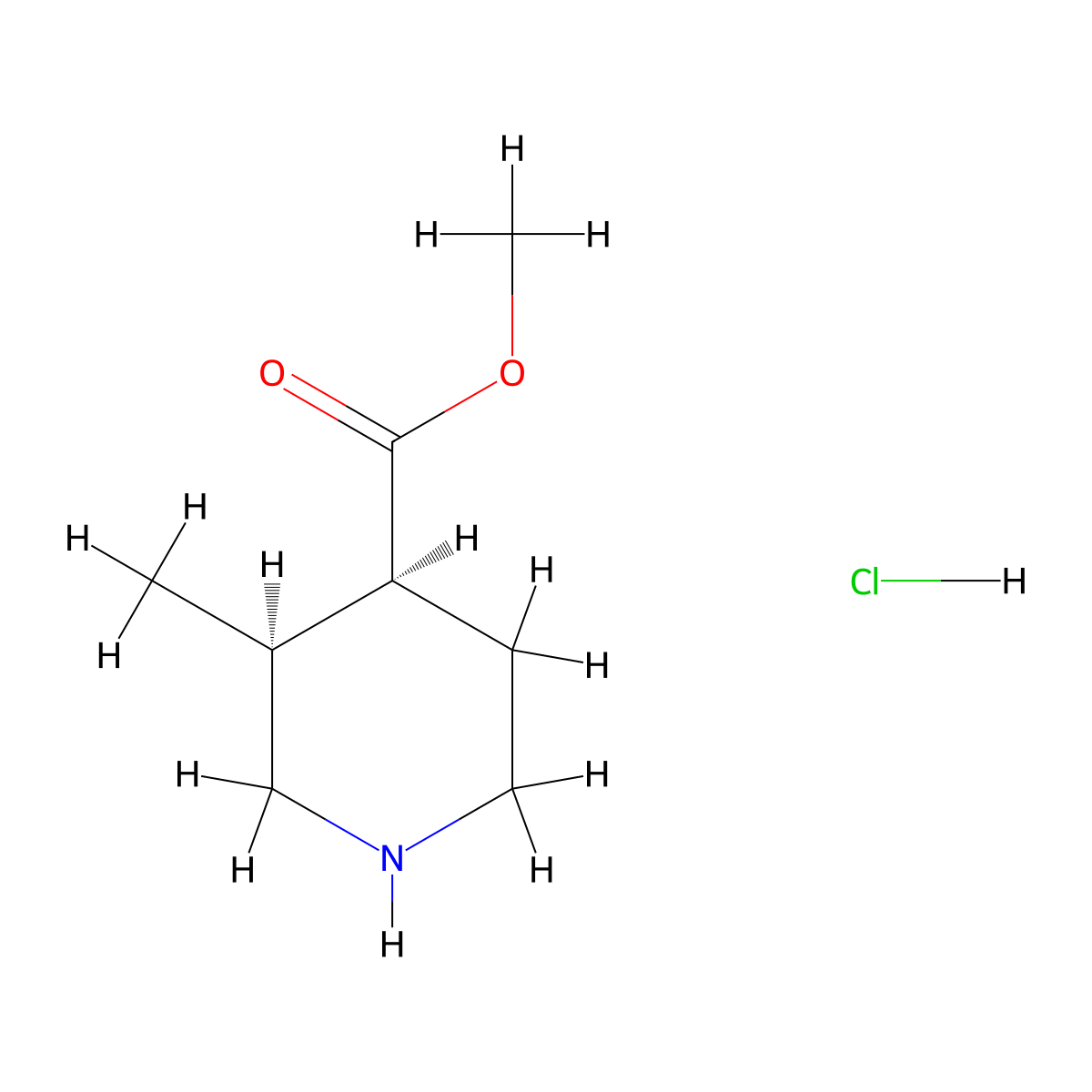 methyl (3S,4S)-3-methylpiperidine-4-carboxylate;hydrochloride molecular structure, CAS 2375164-81-9
