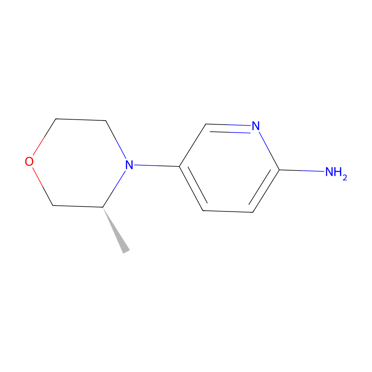 5-[(3R)-3-methylmorpholin-4-yl]pyridin-2-amine molecular structure, CAS 2375165-11-8