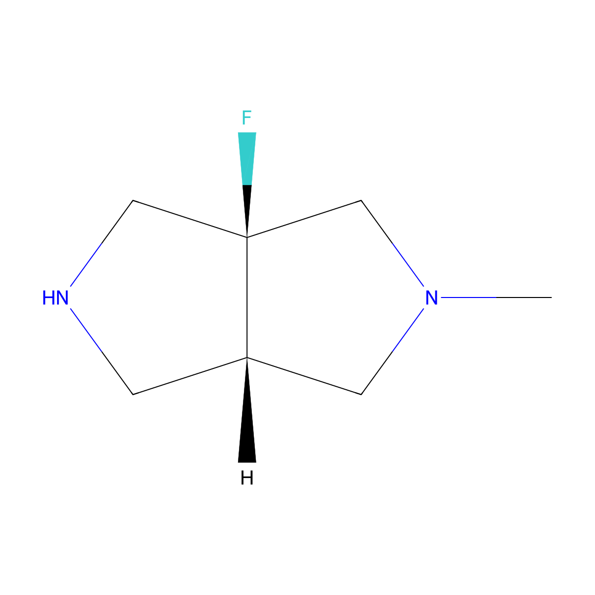 (3aS,6aS)-3a-fluoro-2-methyloctahydropyrrolo[3,4-c]pyrrole molecular structure, CAS 2375165-47-0
