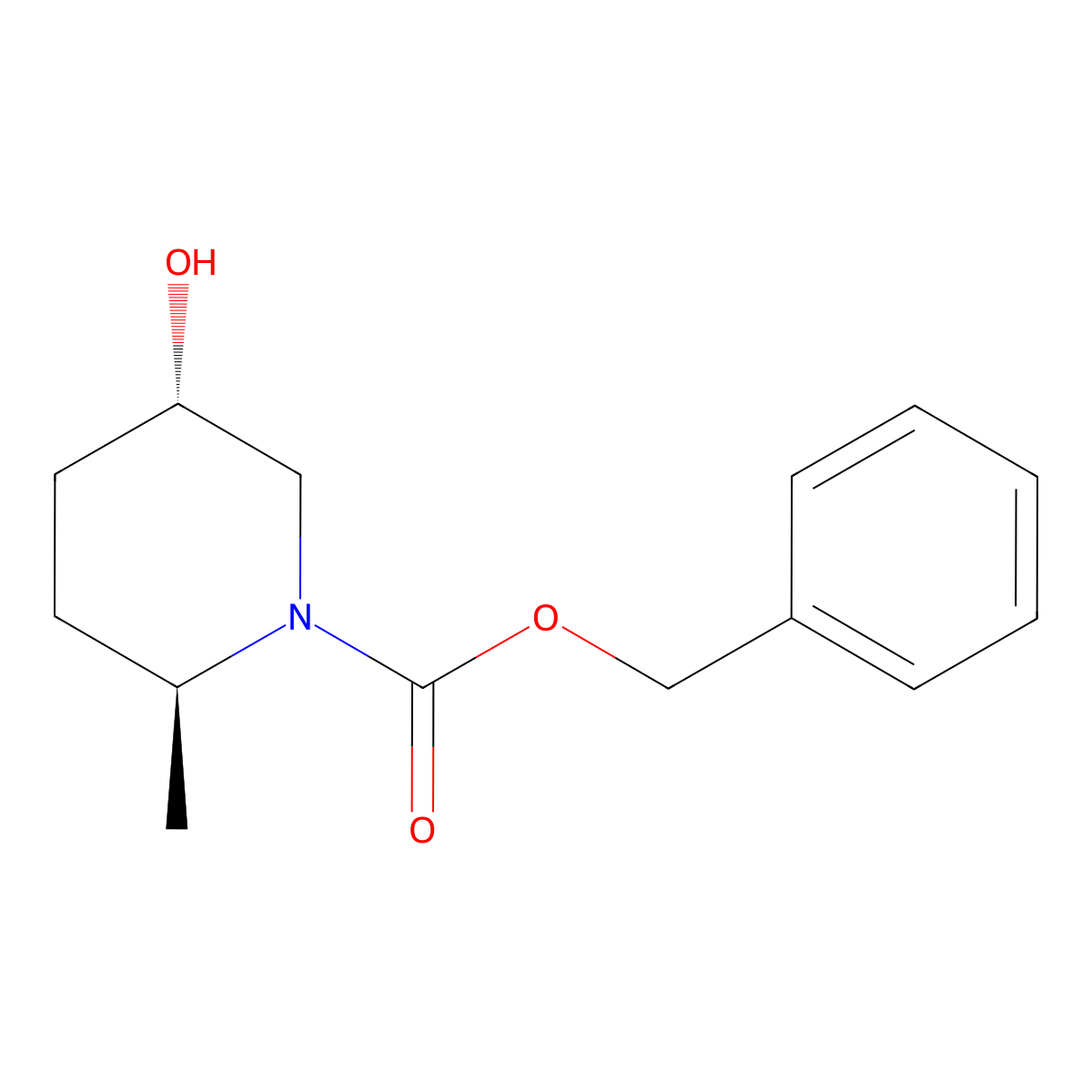 benzyl (2S,5S)-5-hydroxy-2-methylpiperidine-1-carboxylate molecular structure, CAS 2375165-91-4