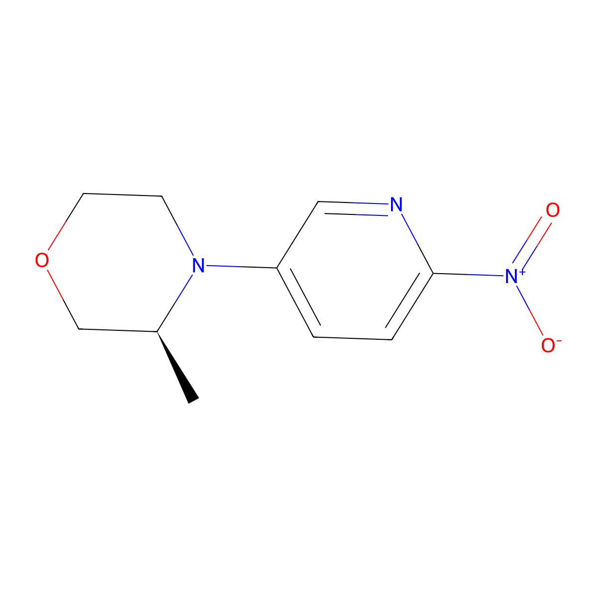 (3S)-3-methyl-4-(6-nitro-3-pyridyl)morpholine molecular structure, CAS 2375165-93-6