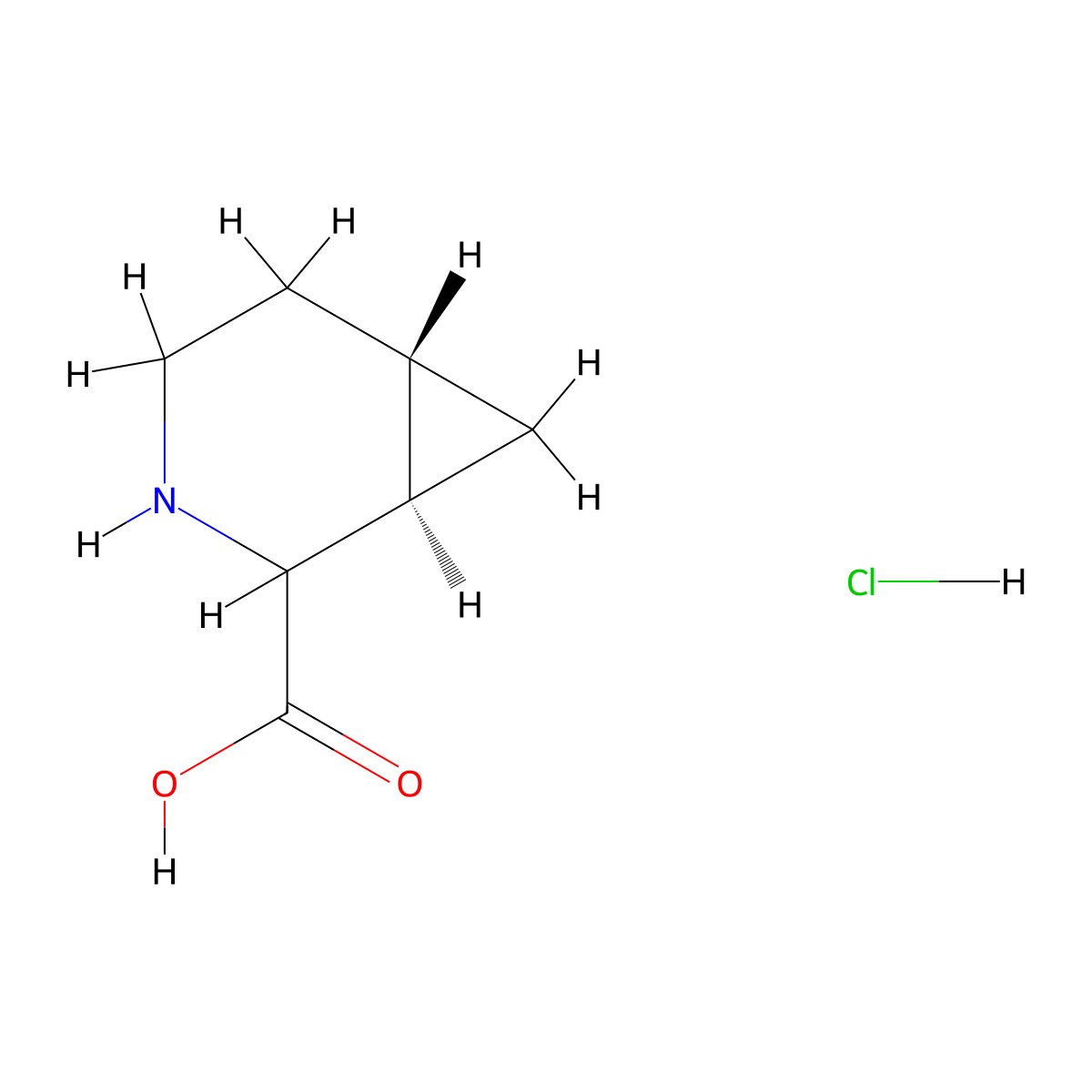 trans-3-Azabicyclo[4.1.0]heptane-2-carboxylic acid hydrochloride molecular structure, CAS 2375172-59-9