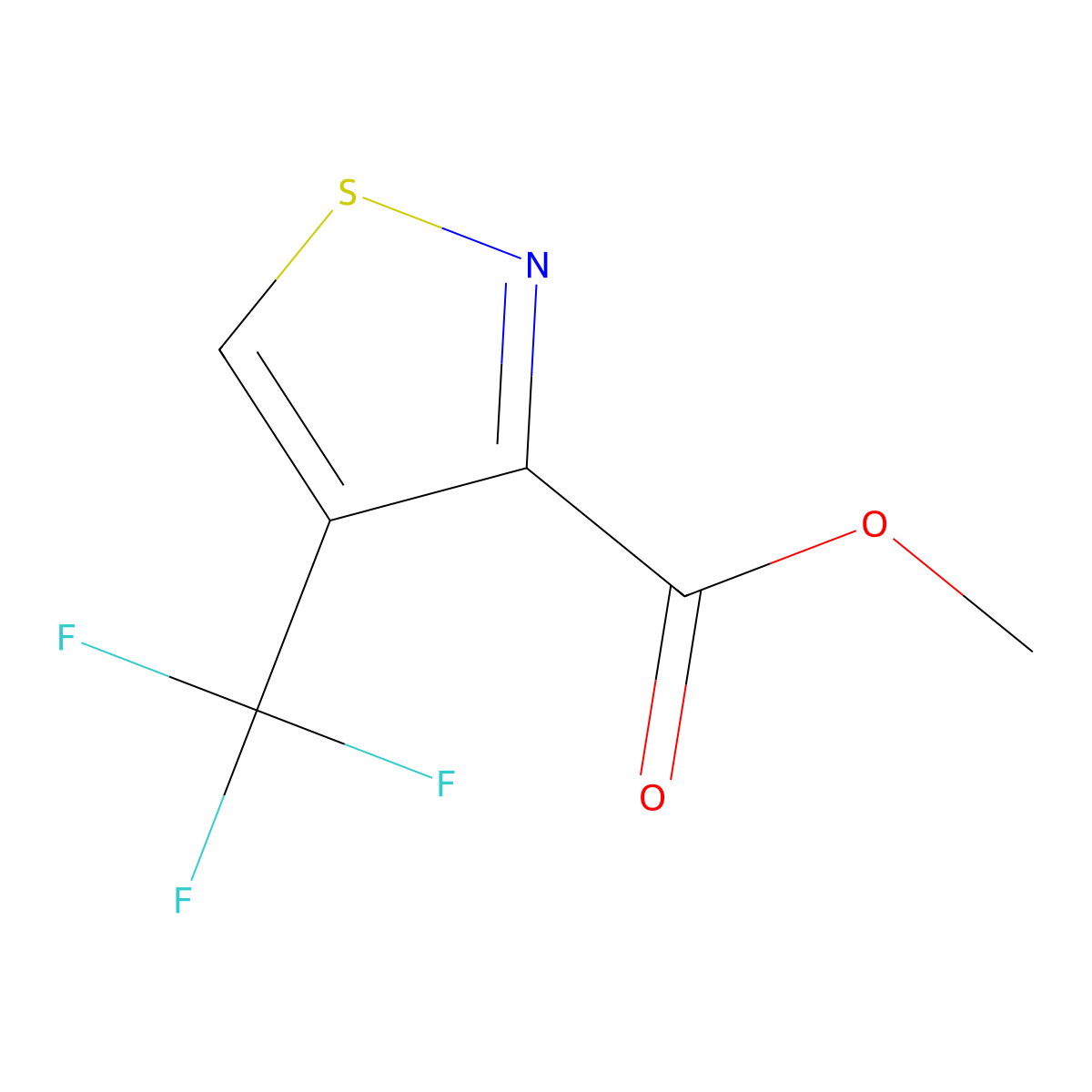 Methyl 4-(trifluoromethyl)isothiazole-3-carboxylate molecular structure, CAS 2375184-71-5