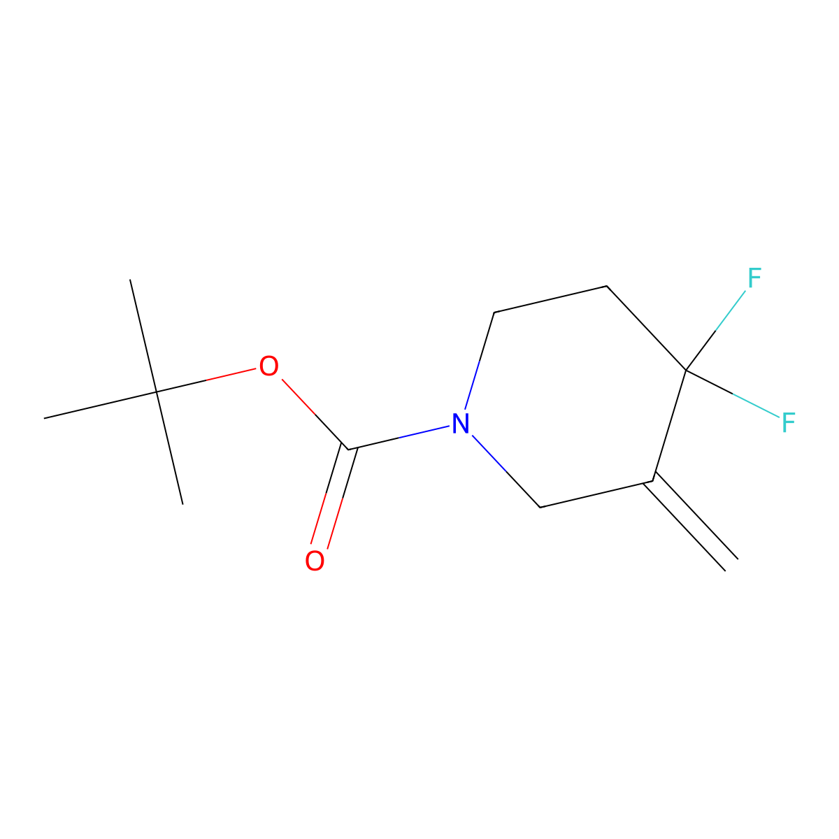 tert-Butyl 4,4-difluoro-3-methylenepiperidine-1-carboxylate molecular structure, CAS 2375184-76-0