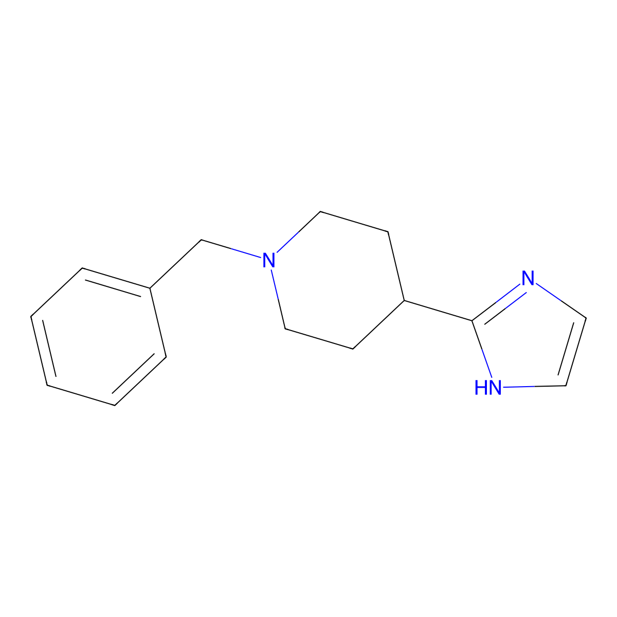 1-Benzyl-4-(1H-imidazol-2-yl)-piperidine molecular structure, CAS 2375192-42-8