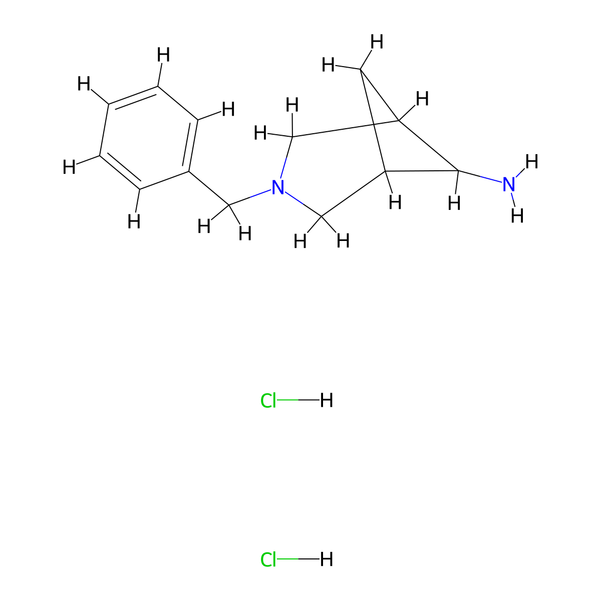 3-Benzyl-3-azabicyclo[3.1.1]heptan-6-amine dihydrochloride molecular structure, CAS 2375192-47-3
