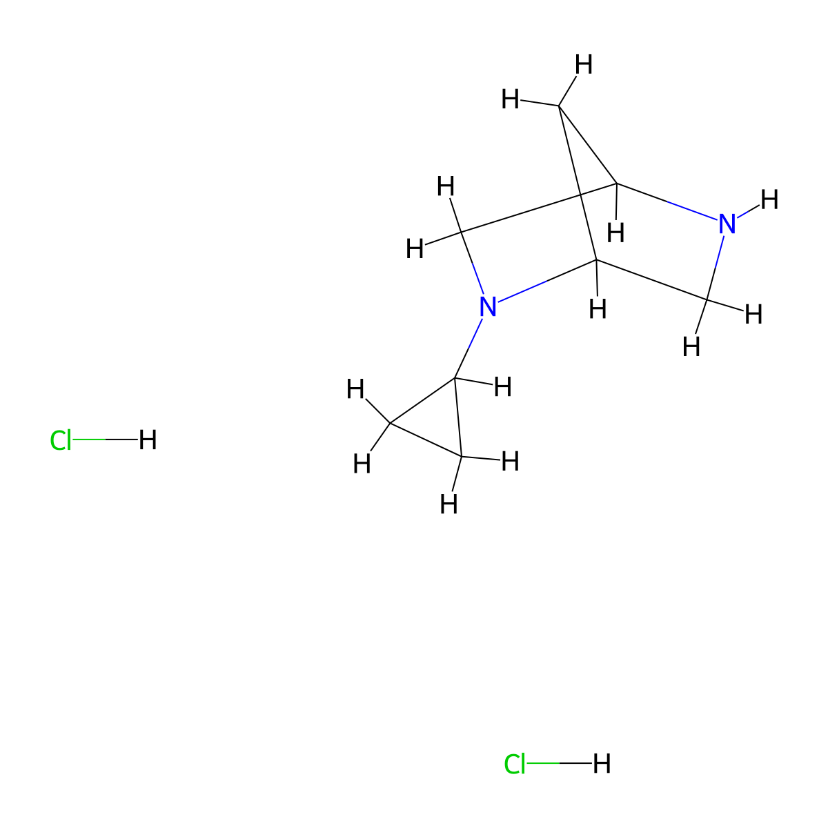 2-Cyclopropyl-2,5-diazabicyclo[2.2.1]heptane dihydrochloride molecular structure, CAS 2375192-53-1