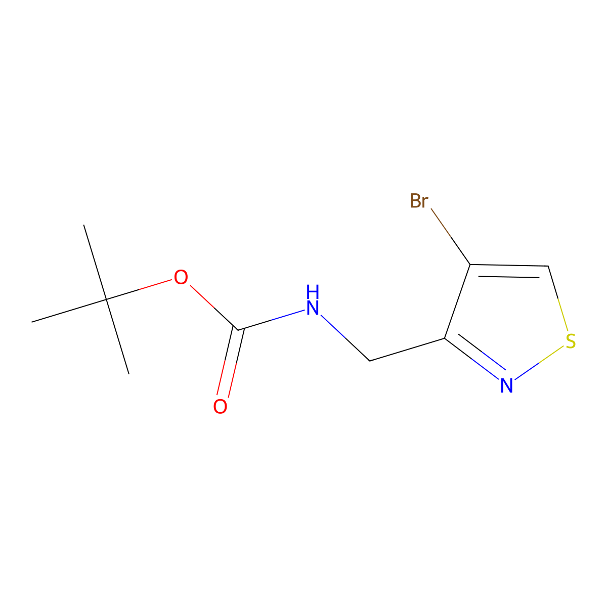 tert-Butyl ((4-bromoisothiazol-3-yl)methyl)carbamate molecular structure, CAS 2375192-78-0