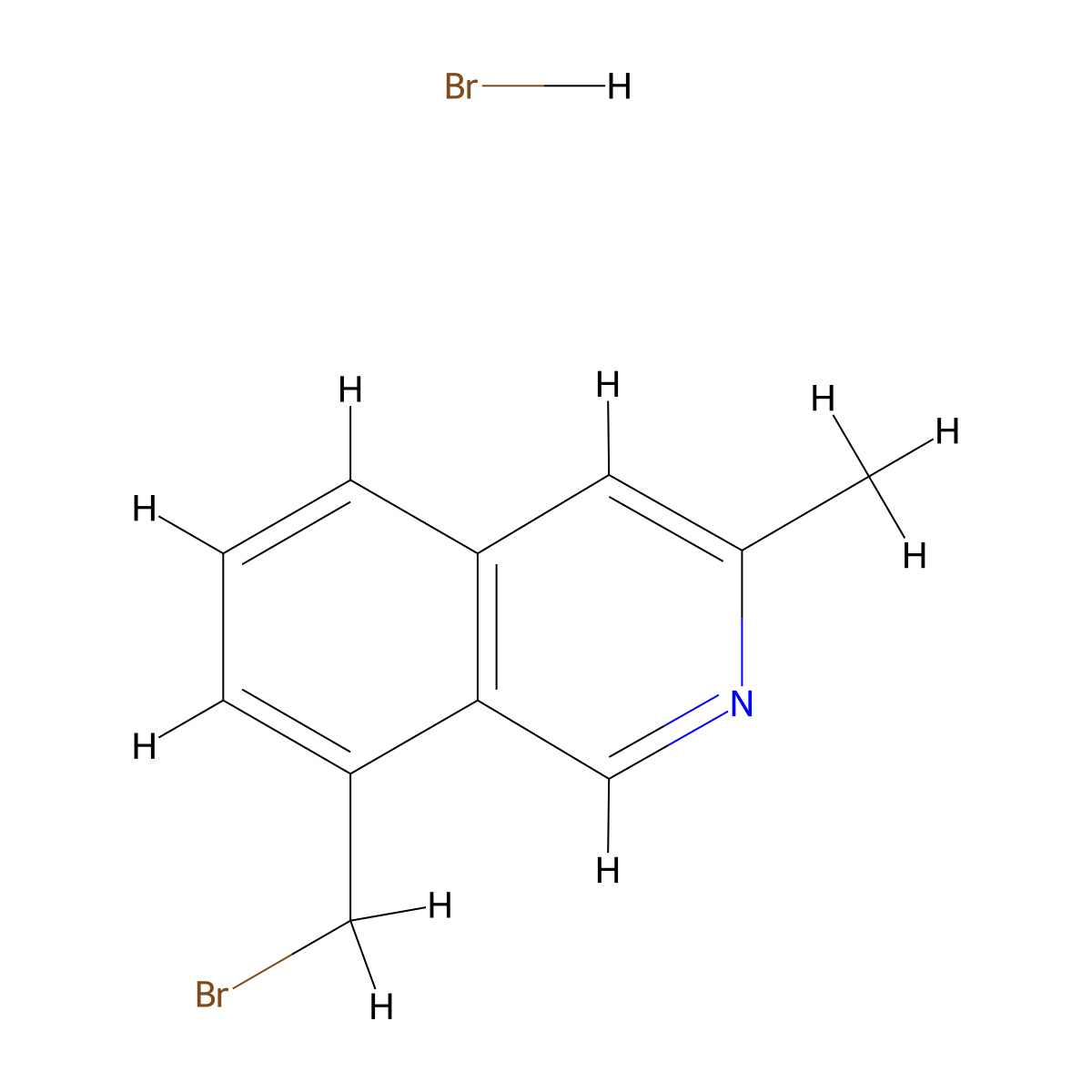 8-(Bromomethyl)-3-methylisoquinoline hydrobromide molecular structure, CAS 2375192-85-9