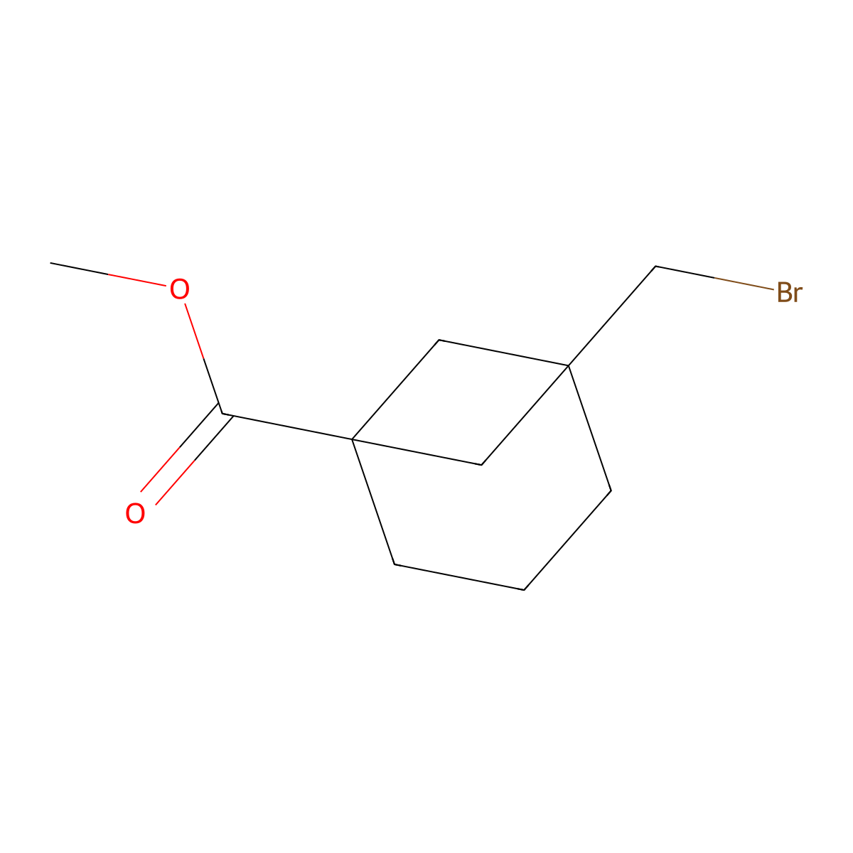Methyl 5-(bromomethyl)bicyclo[3.1.1]heptane-1-carboxylate molecular structure, CAS 2375193-13-6