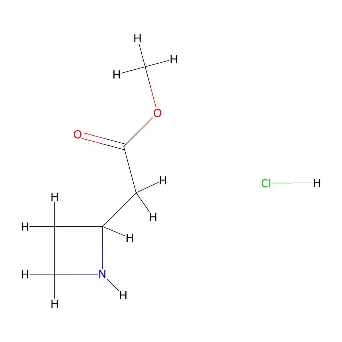 Methyl 2-(azetidin-2-yl)acetate hydrochloride molecular structure, CAS 2375193-19-2