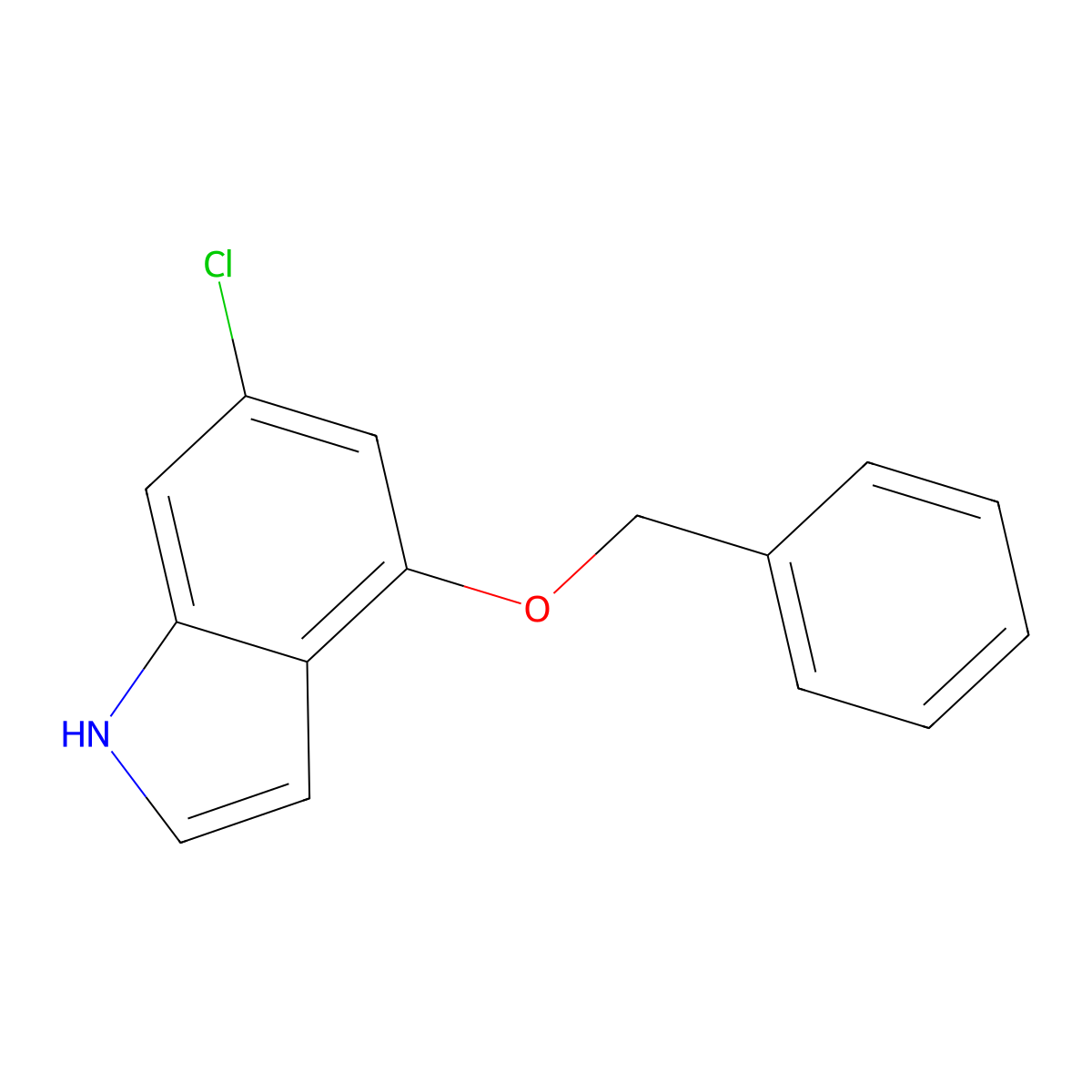 4-Benzyloxy-6-chloro-1H-indole molecular structure, CAS 2375193-37-4