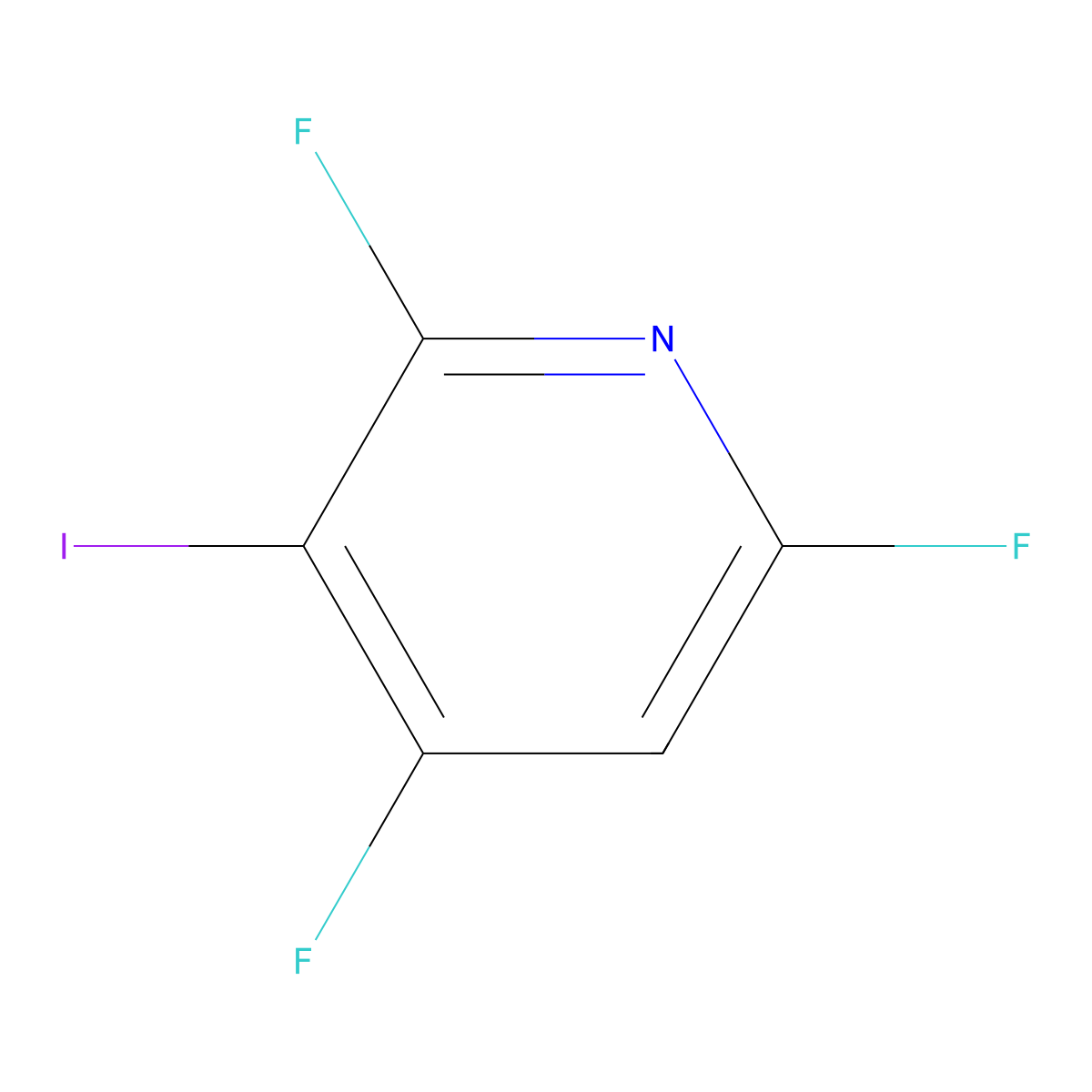 2,4,6-Trifluoro-3-iodopyridine molecular structure, CAS 2375193-98-7