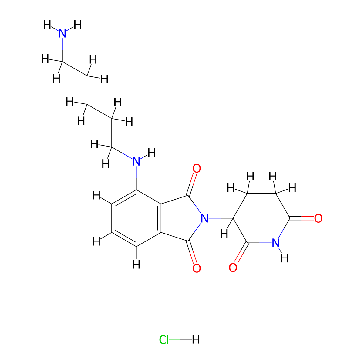 Thalidomide-NH-C5-NH2 (hydrochloride) molecular structure, CAS 2375194-03-7