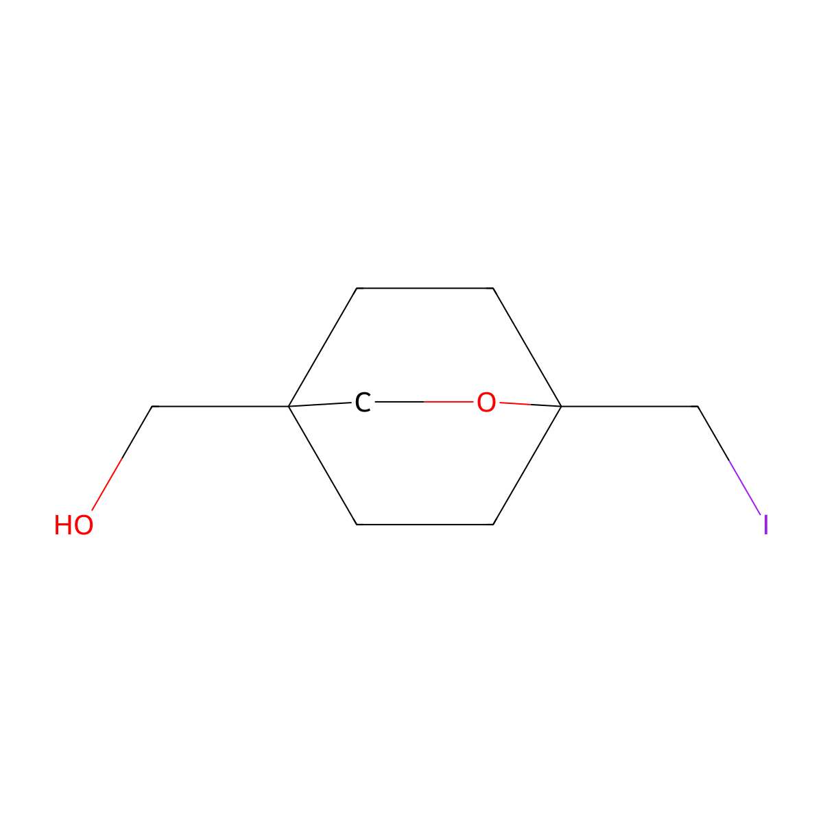 [1-(Iodomethyl)-2-oxabicyclo[2.2.2]octan-4-yl]methanol molecular structure, CAS 2375195-17-6