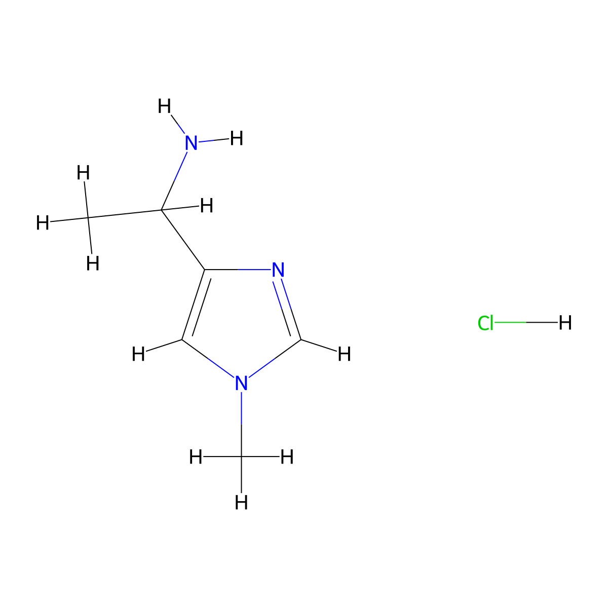 1-(1-Methyl-4-imidazolyl)ethanamine Hydrochloride molecular structure, CAS 2375195-35-8