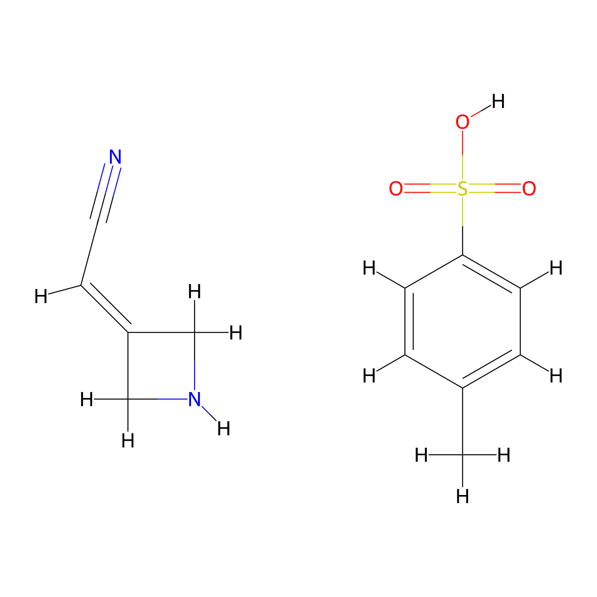 2-(Azetidin-3-ylidene)acetonitrile 4-methylbenzenesulfonic acid molecular structure, CAS 2375195-72-3