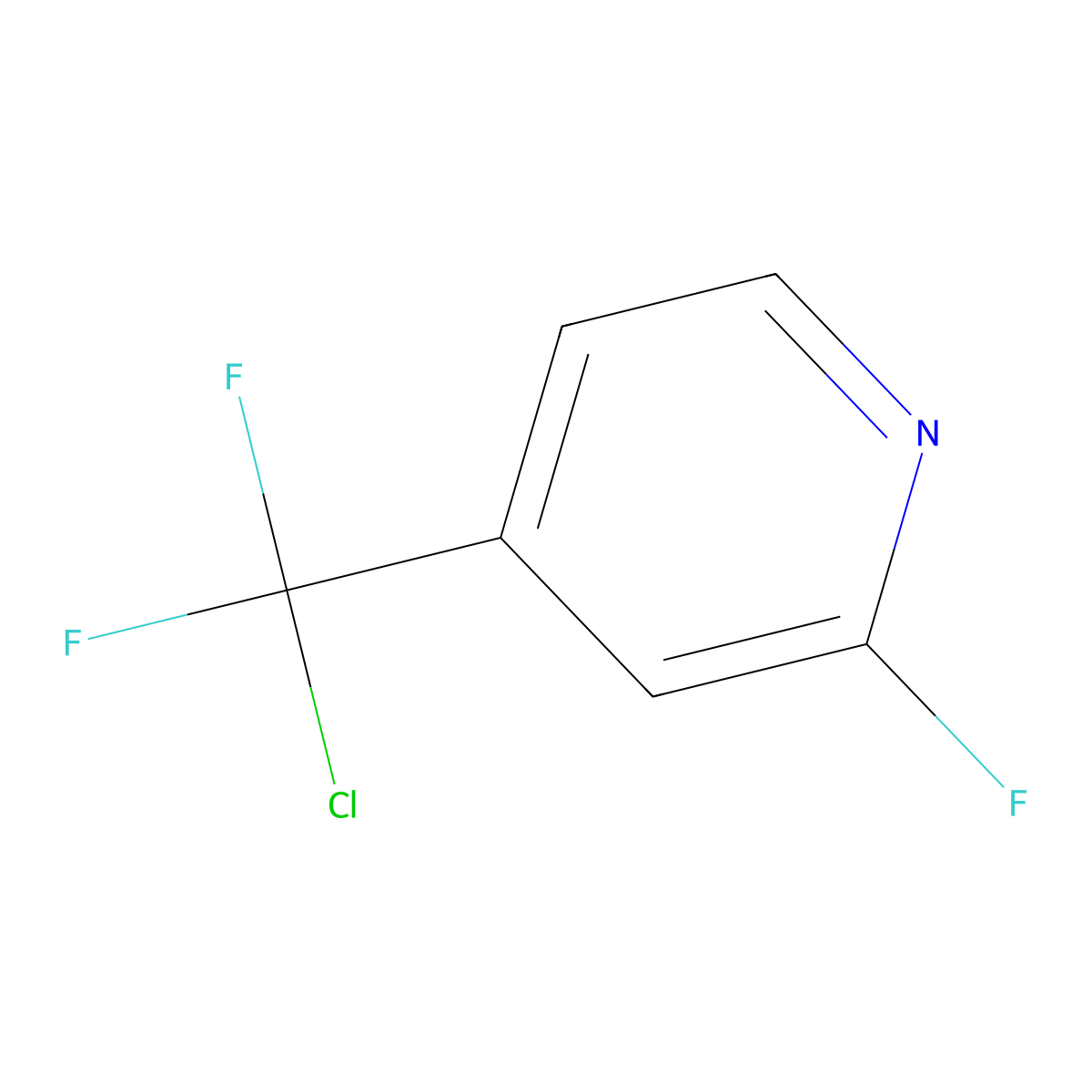 4-(Chlorodifluoromethyl)-2-fluoropyridine molecular structure, CAS 2375195-78-9