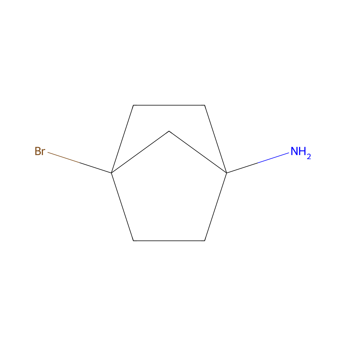 4-Bromobicyclo[2.2.1]heptan-1-amine molecular structure, CAS 2375195-79-0