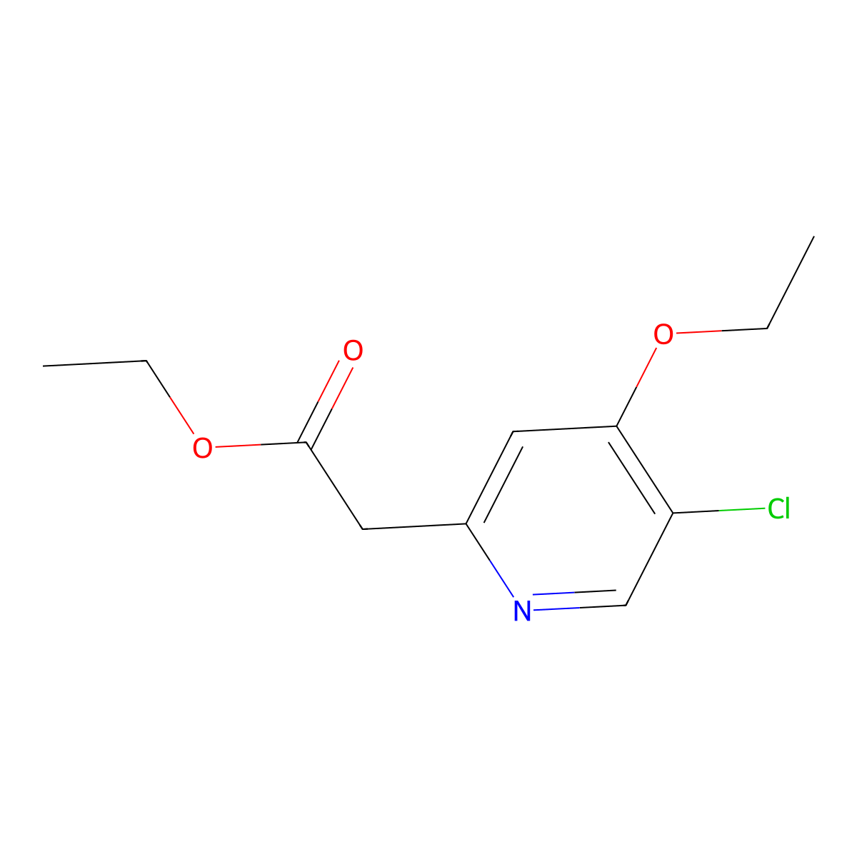 Ethyl 5-Chloro-4-ethoxypyridine-2-acetate molecular structure, CAS 2375195-94-9