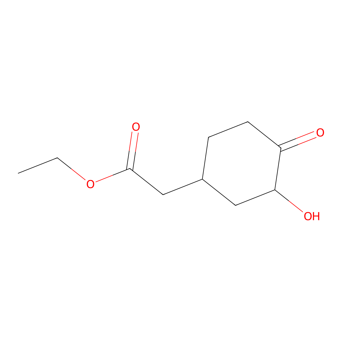 Ethyl 2-(3-hydroxy-4-oxocyclohexyl)acetate molecular structure, CAS 2375196-00-0