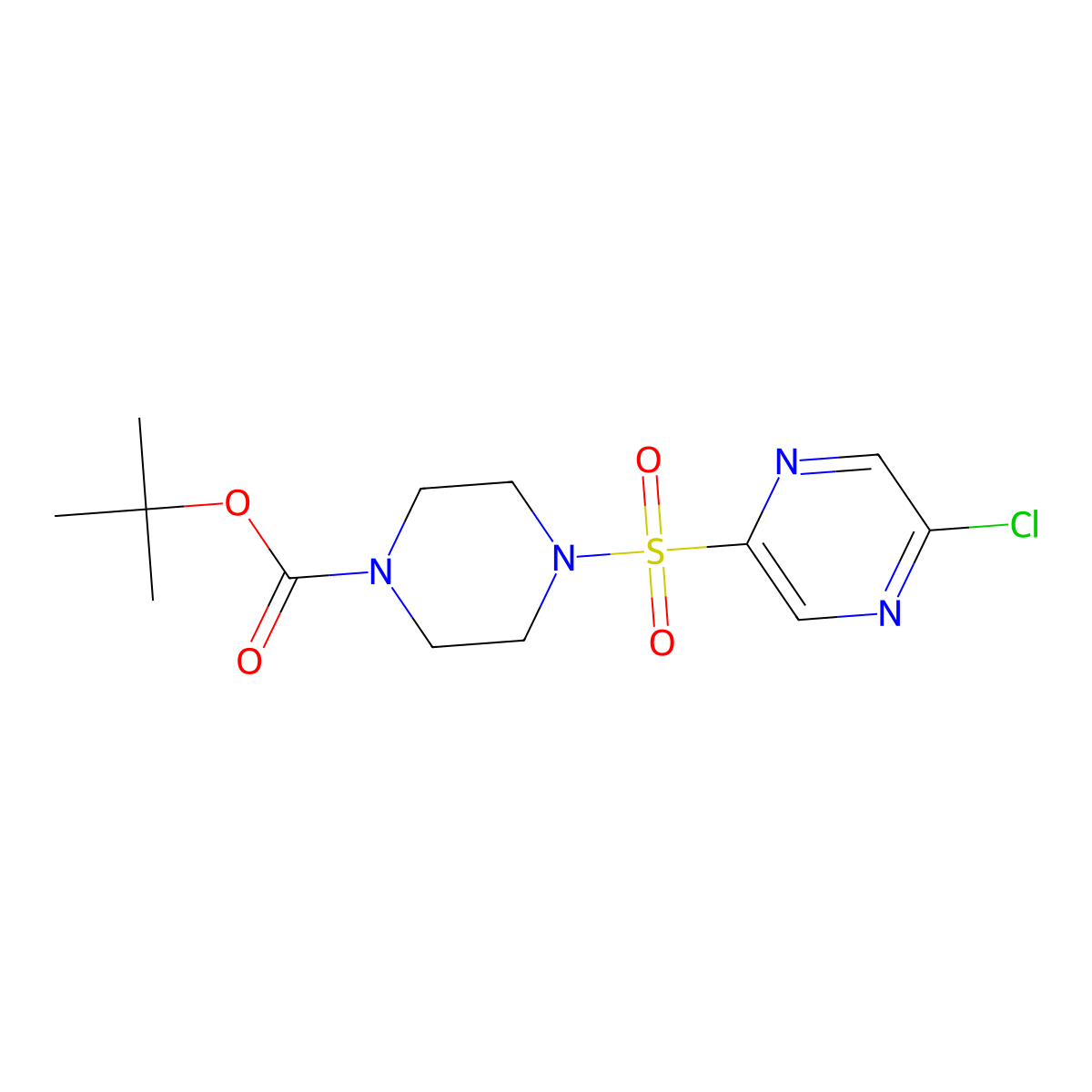 2-[(4-Boc-1-piperazinyl)sulfonyl]-5-chloropyrazine molecular structure, CAS 2375196-05-5