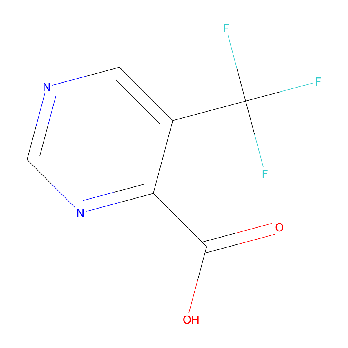 5-(Trifluoromethyl)pyrimidine-4-carboxylic acid molecular structure, CAS 2375204-83-2