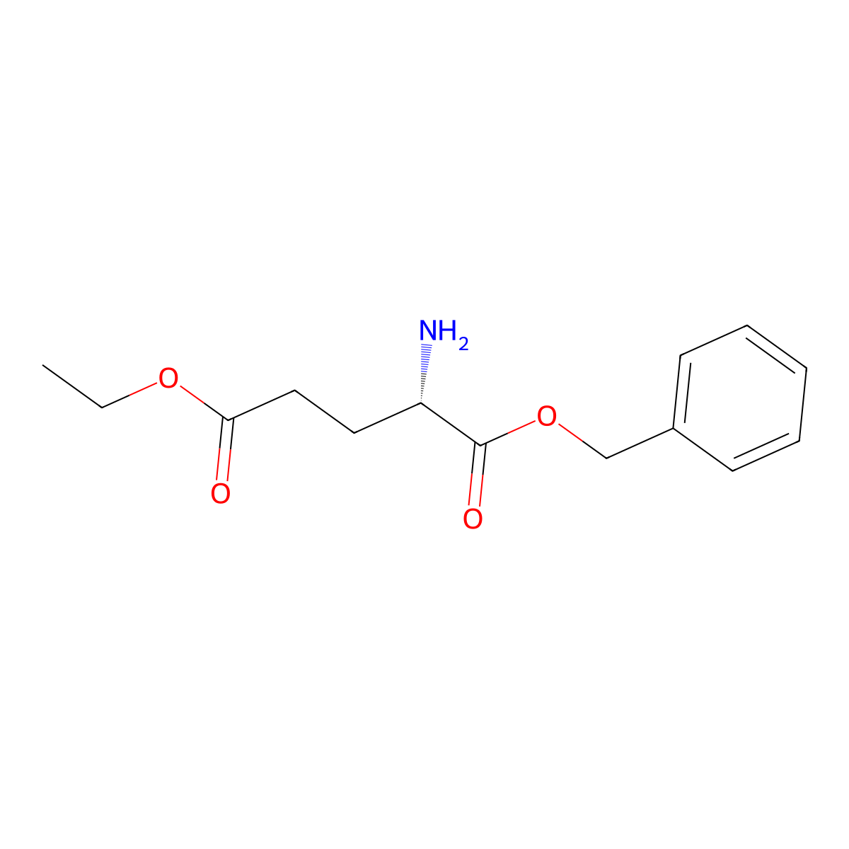 1-benzyl 5-ethyl (2S)-2-aminopentanedioate molecular structure, CAS 2375207-91-1