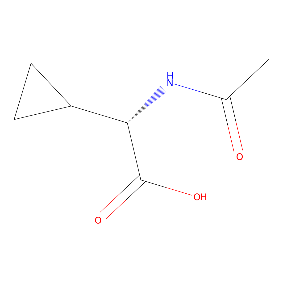 (2S)-2-cyclopropyl-2-acetamidoacetic acid molecular structure, CAS 2375208-11-8