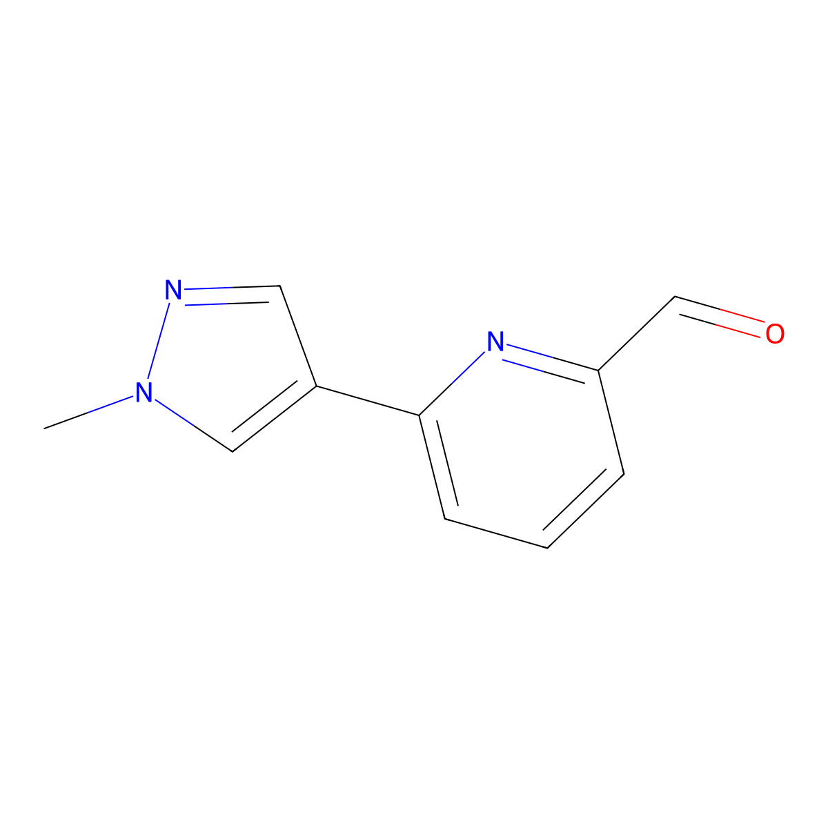 6-(1-Methyl-1H-pyrazol-4-yl)picolinaldehyde molecular structure, CAS 2375230-60-5
