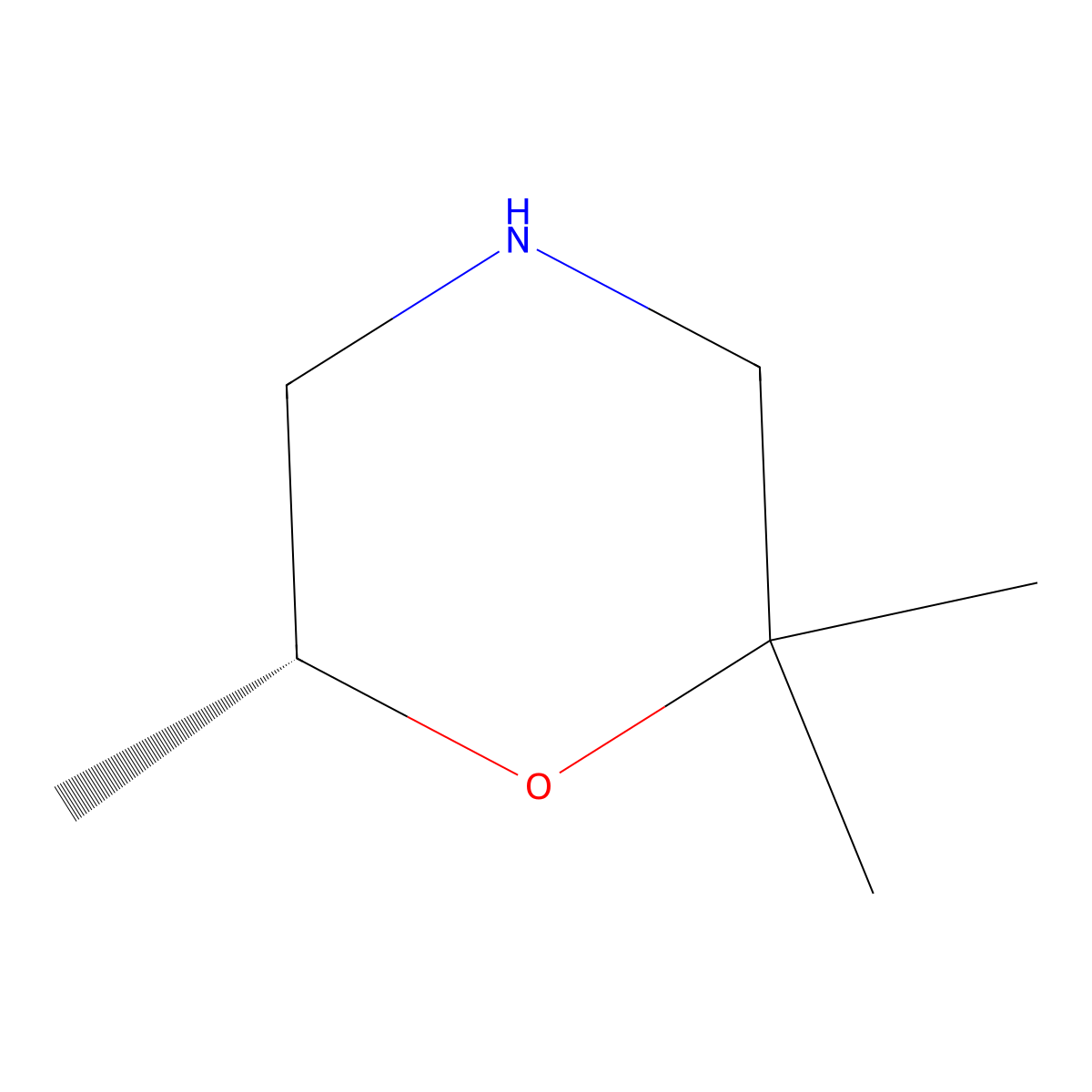 (6R)-2,2,6-trimethylmorpholine molecular structure, CAS 2375247-54-2