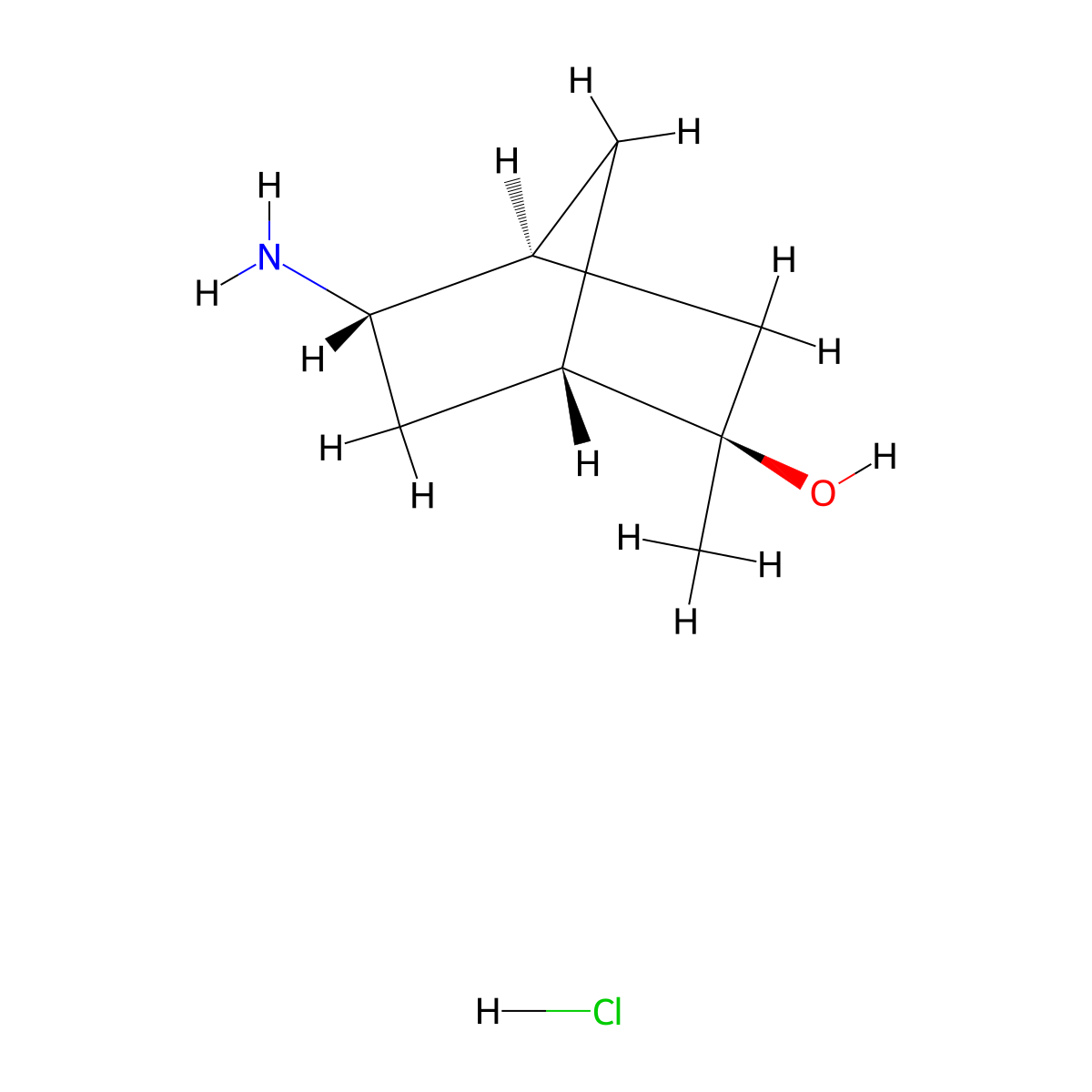 rac-(1R,2S,4R,5R)-5-amino-2-methylbicyclo[2.2.1]heptan-2-olhydrochloride molecular structure, CAS 2375247-58-6