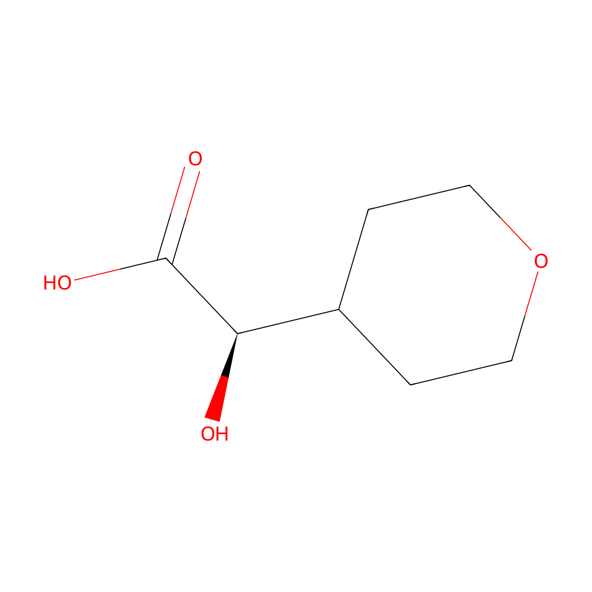 (2R)-2-hydroxy-2-(oxan-4-yl)acetic acid molecular structure, CAS 2375247-59-7