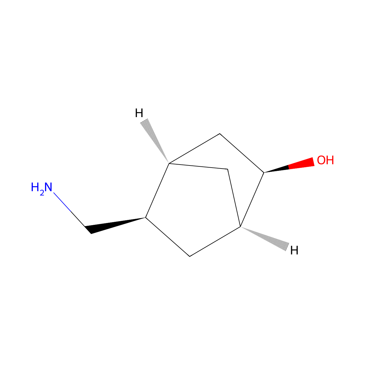 rac-(1R,2R,4R,5R)-5-(aminomethyl)bicyclo[2.2.1]heptan-2-ol molecular structure, CAS 2375247-96-2