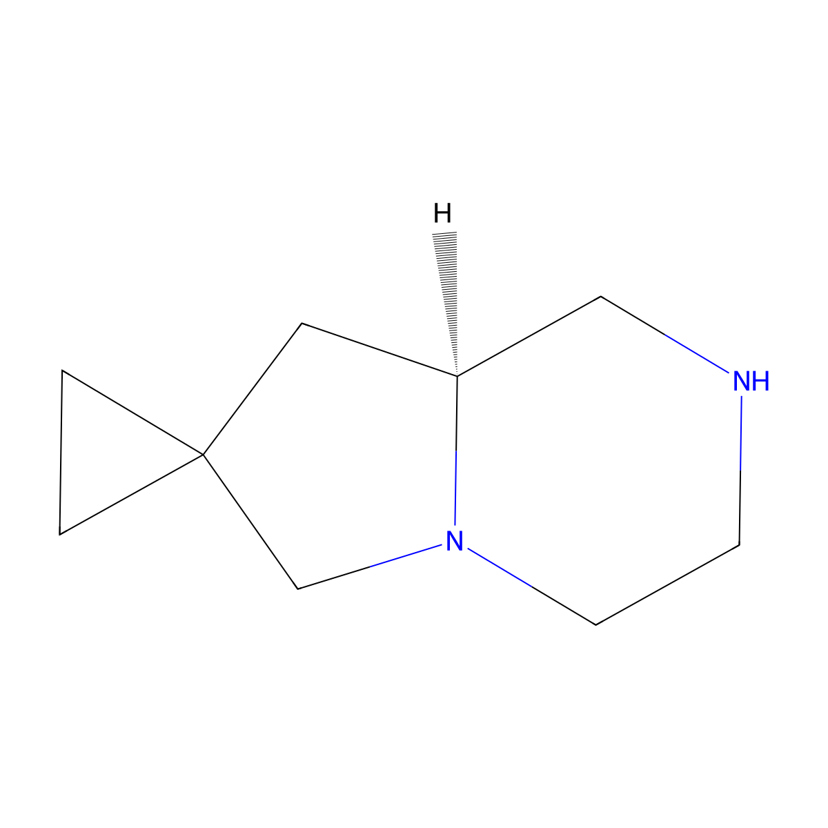 (8'aS)-hexahydro-1'H-spiro[cyclopropane-1,7'-pyrrolo[1,2-a]piperazine] molecular structure, CAS 2375247-97-3