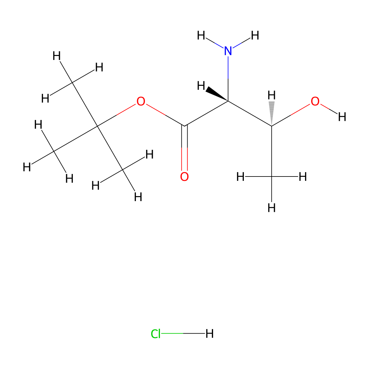 tert-butyl (2R,3S)-2-amino-3-hydroxybutanoate hydrochloride molecular structure, CAS 2375248-53-4