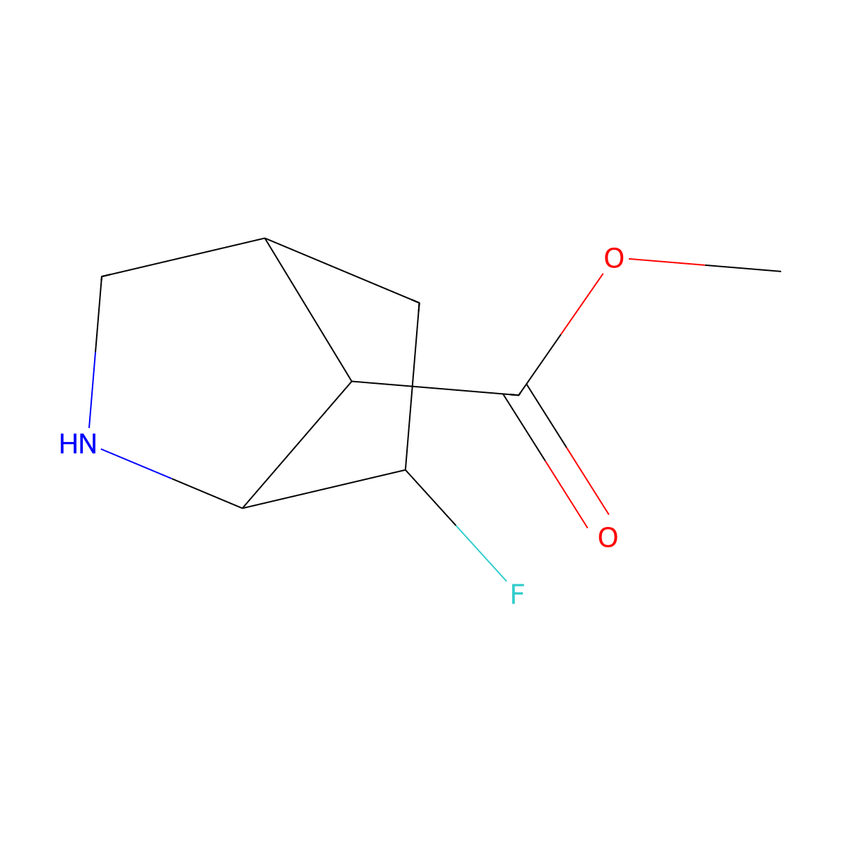 rac-methyl (1R,4R,6S,7S)-6-fluoro-2-azabicyclo[2.2.1]heptane-7-carboxylate molecular structure, CAS 2375248-71-6