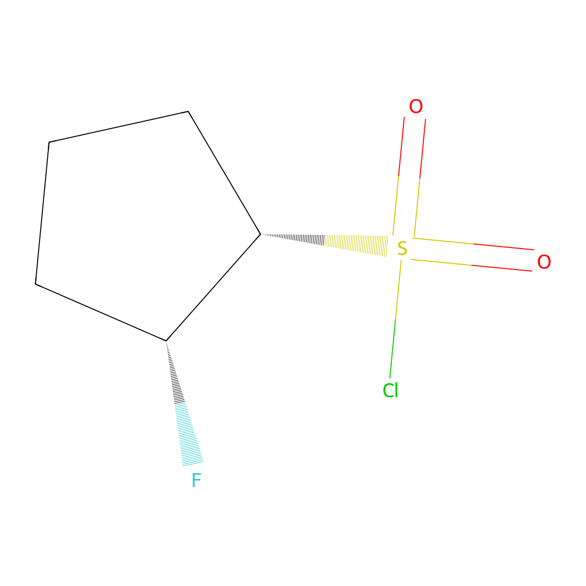 (1S,2R)-2-Fluorocyclopentane-1-sulfonyl chloride molecular structure, CAS 2375248-78-3