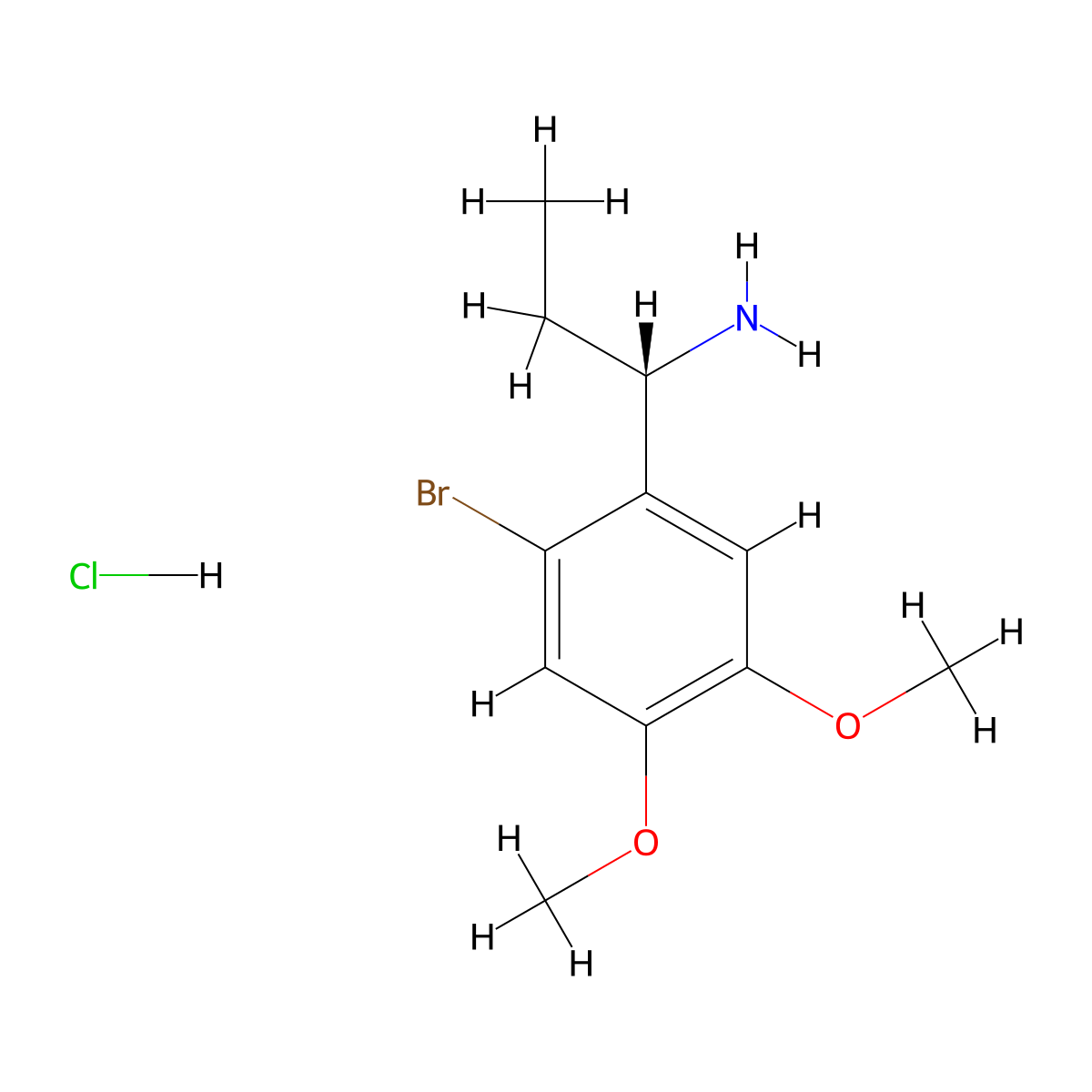 (1S)-1-(2-bromo-4,5-dimethoxyphenyl)propan-1-aminehydrochloride molecular structure, CAS 2375248-79-4