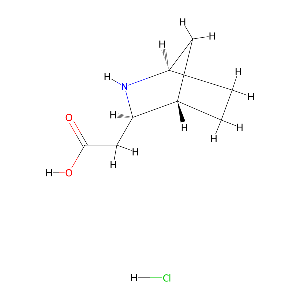 2-[(1R,3R,4S)-2-azabicyclo[2.2.1]heptan-3-yl]acetic acid hydrochloride molecular structure, CAS 2375248-81-8