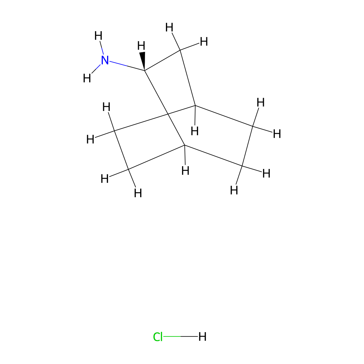 (2R)-bicyclo[2.2.2]octan-2-amine hydrochloride molecular structure, CAS 2375248-84-1