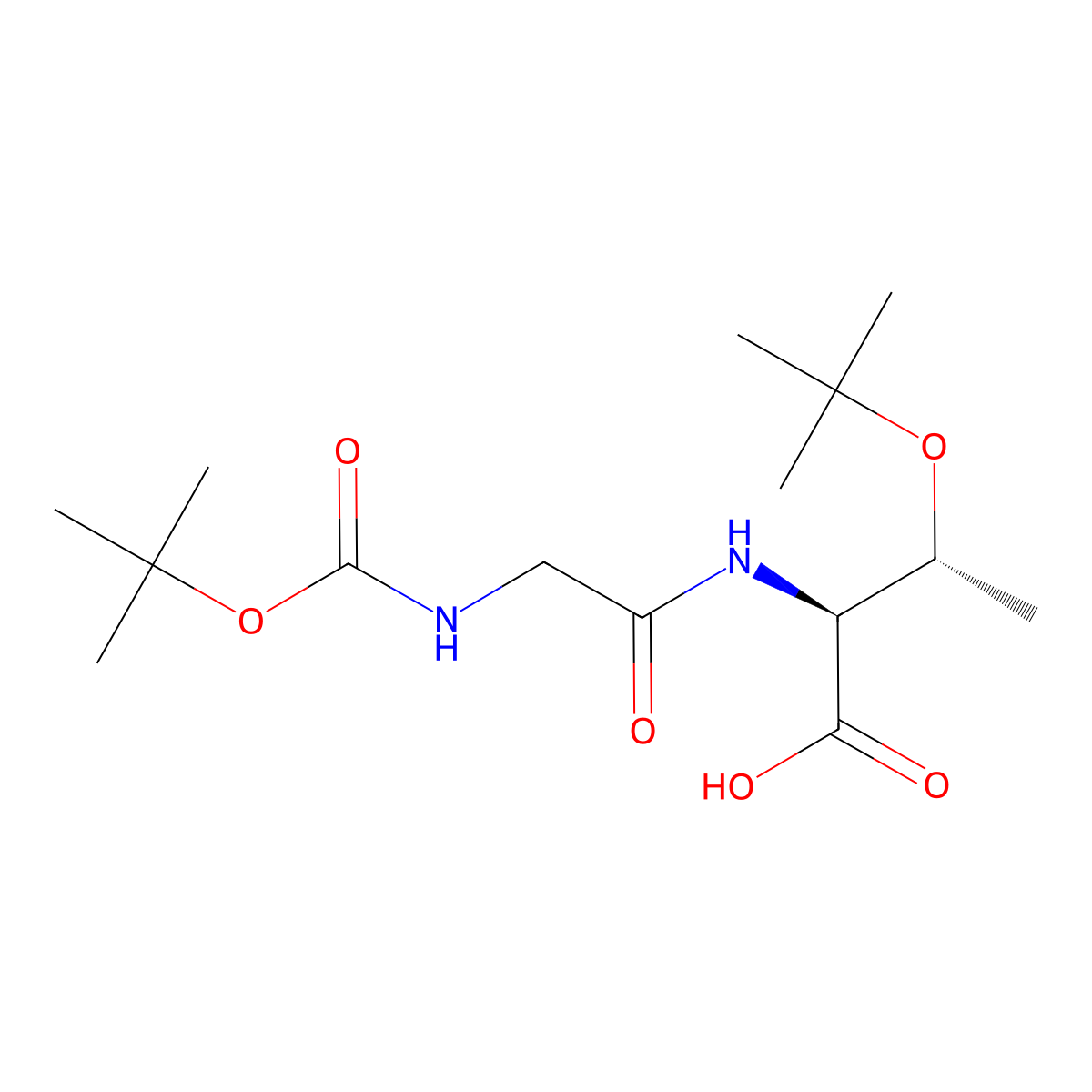 (2S,3R)-3-(tert-butoxy)-2-(2-{[(tert-butoxy)carbonyl]amino}acetamido)butanoic acid molecular structure, CAS 2375249-17-3