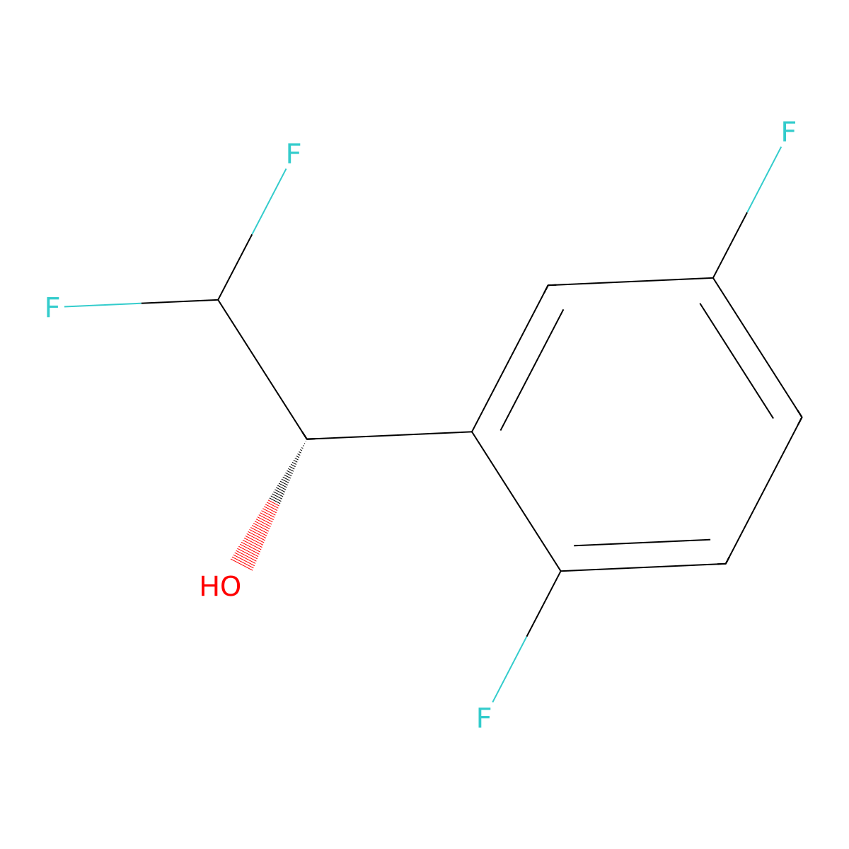 (1S)-1-(2,5-difluorophenyl)-2,2-difluoroethan-1-ol molecular structure, CAS 2375249-20-8
